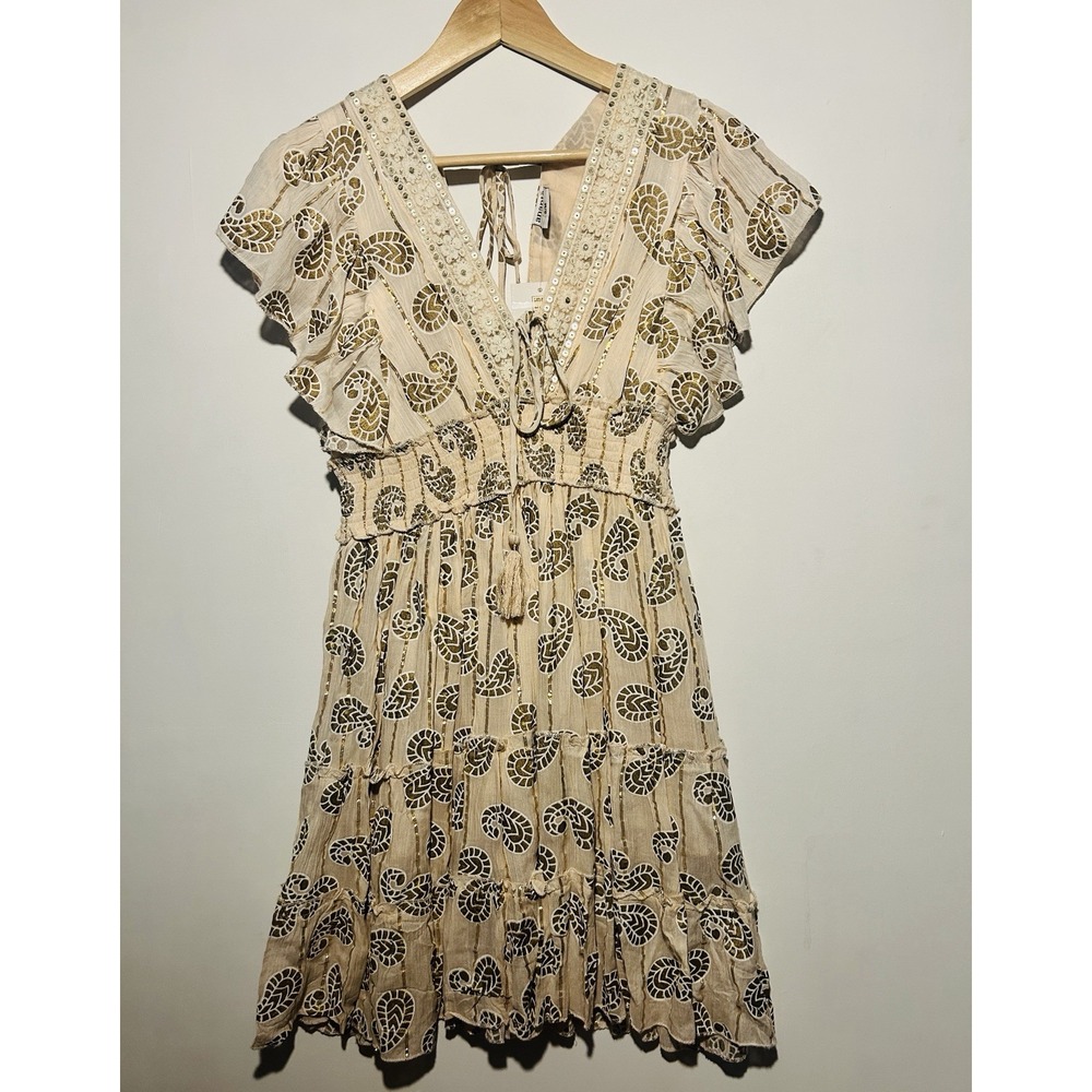 Boho Peach Colored Dress | Woman's Small | Whimsical Sun‎ Dress